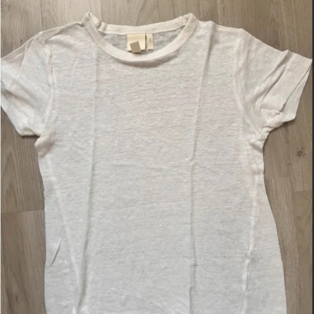 H&M White Short Sleeve Crewneck Tee